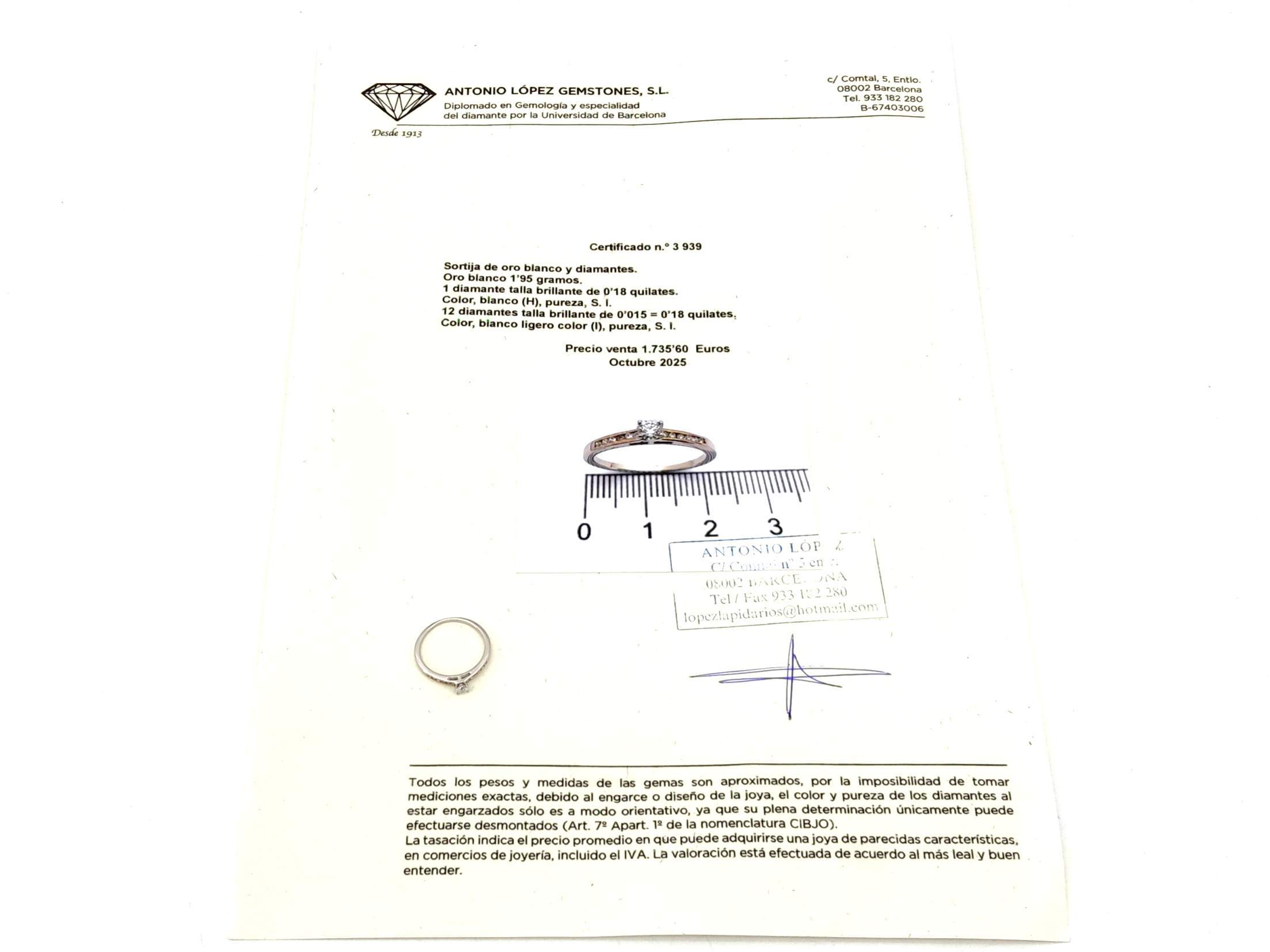 Sortija Oro 18k Con Diamante - Imagen 6