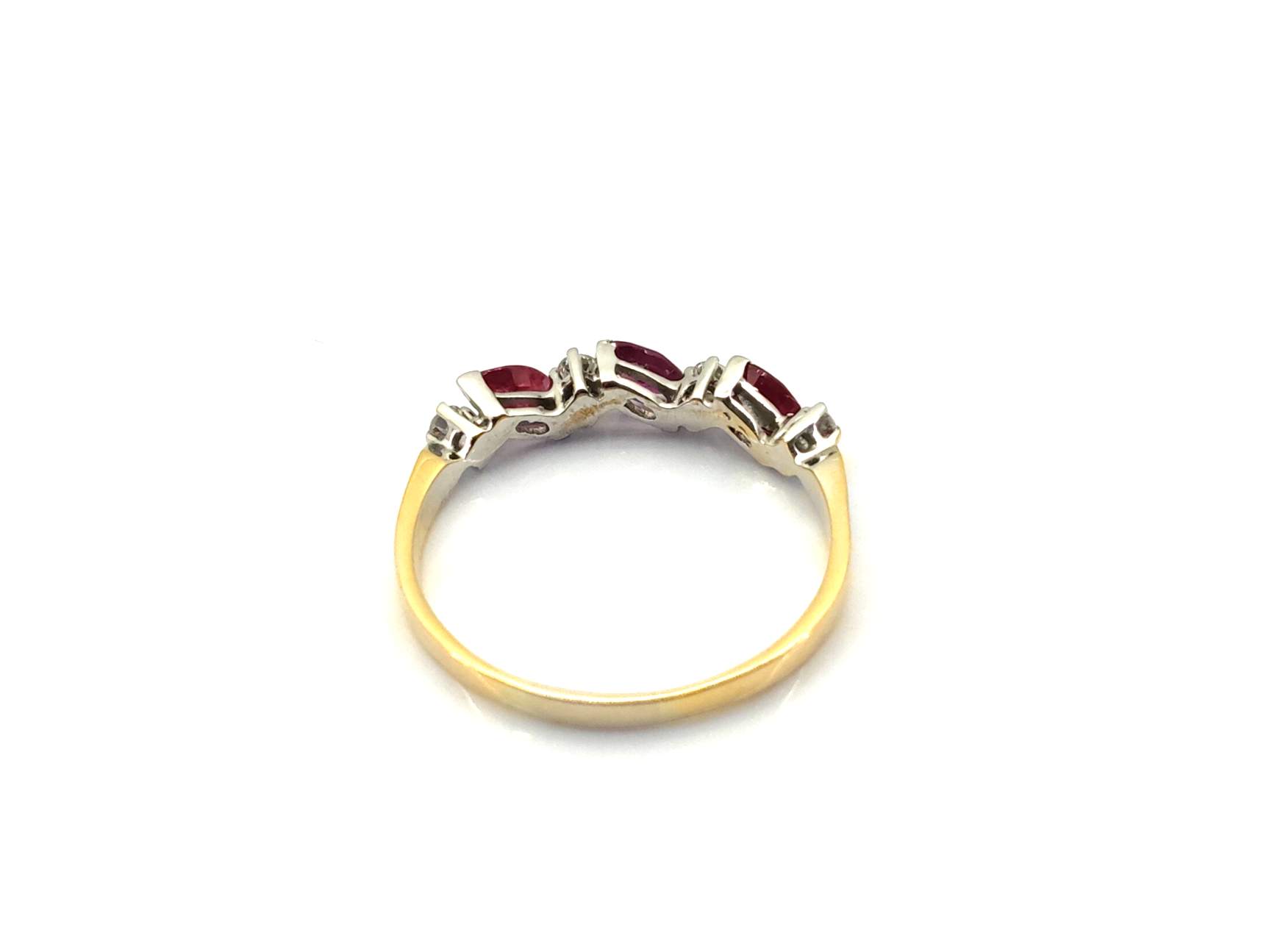 Anillo Oro 18k Con Diamante,Rubi - Imagen 4