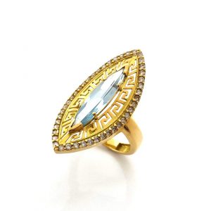 Anillo Oro 18k Con Circonita