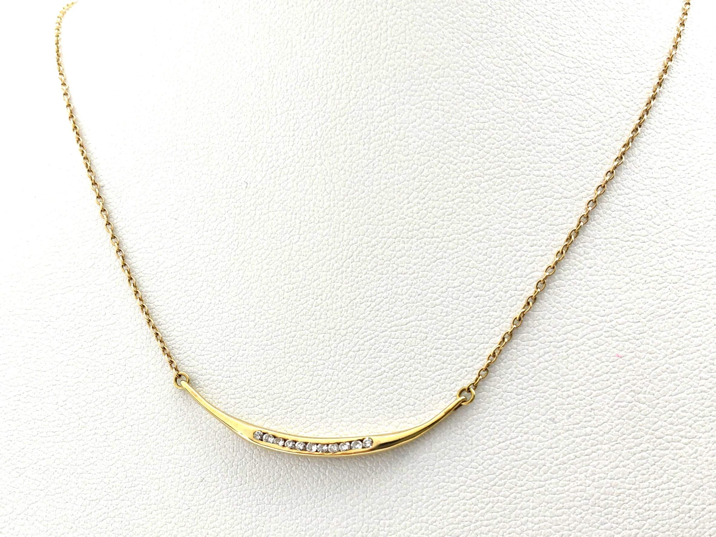 Gargantilla Oro 18k Con Diamante 20cm