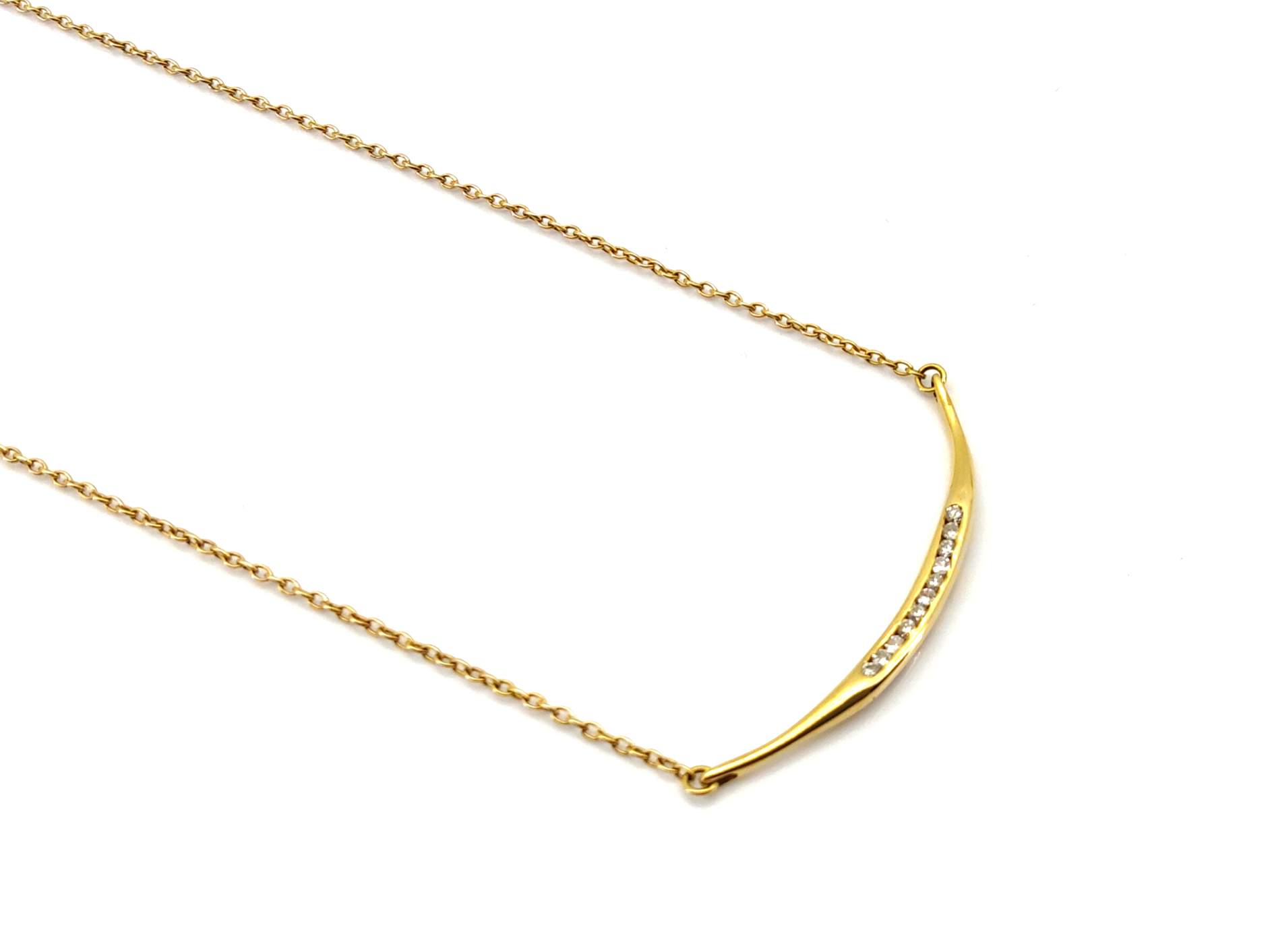 Gargantilla Oro 18k Con Diamante 20cm - Imagen 3