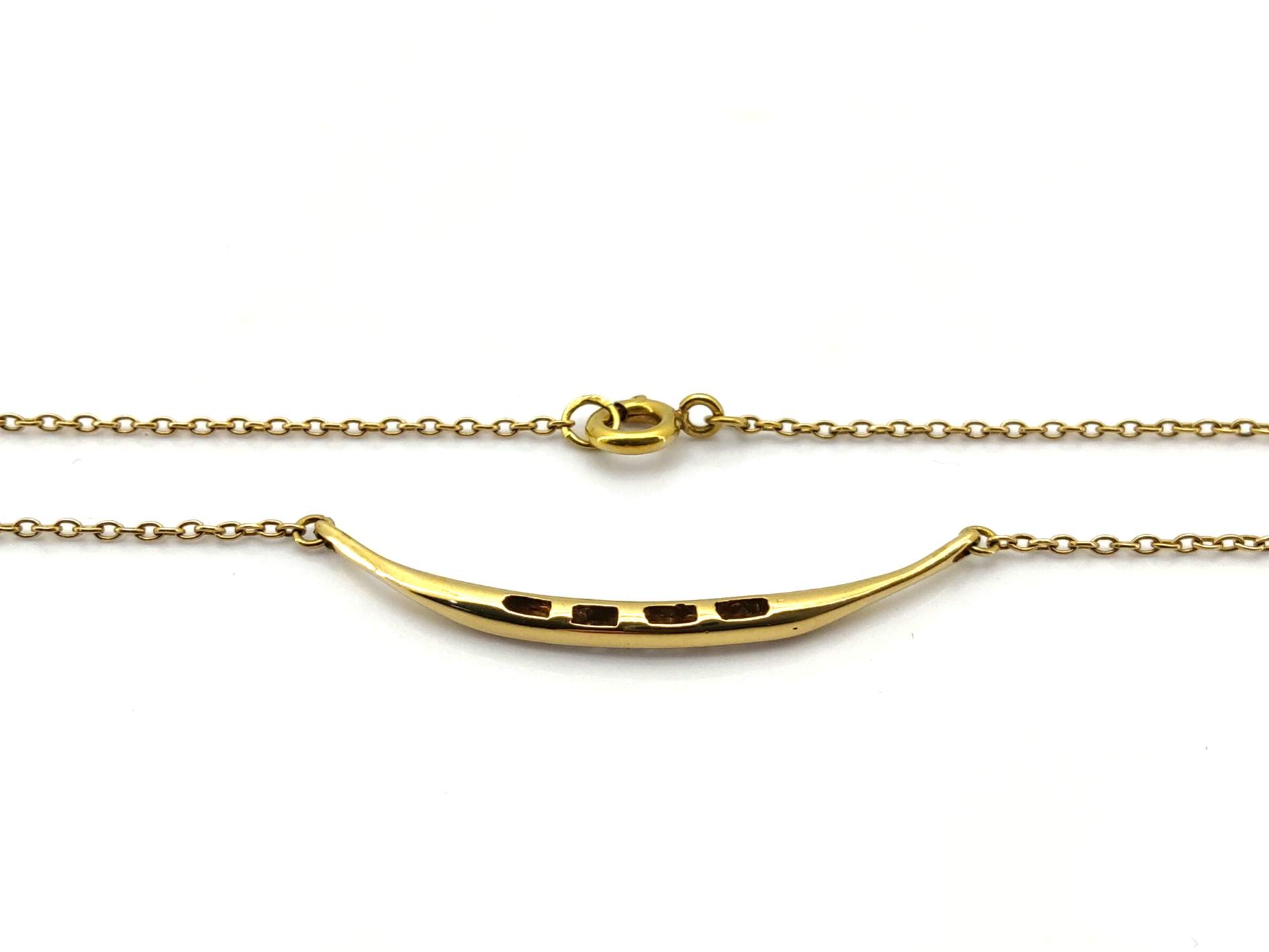 Gargantilla Oro 18k Con Diamante 20cm - Imagen 4
