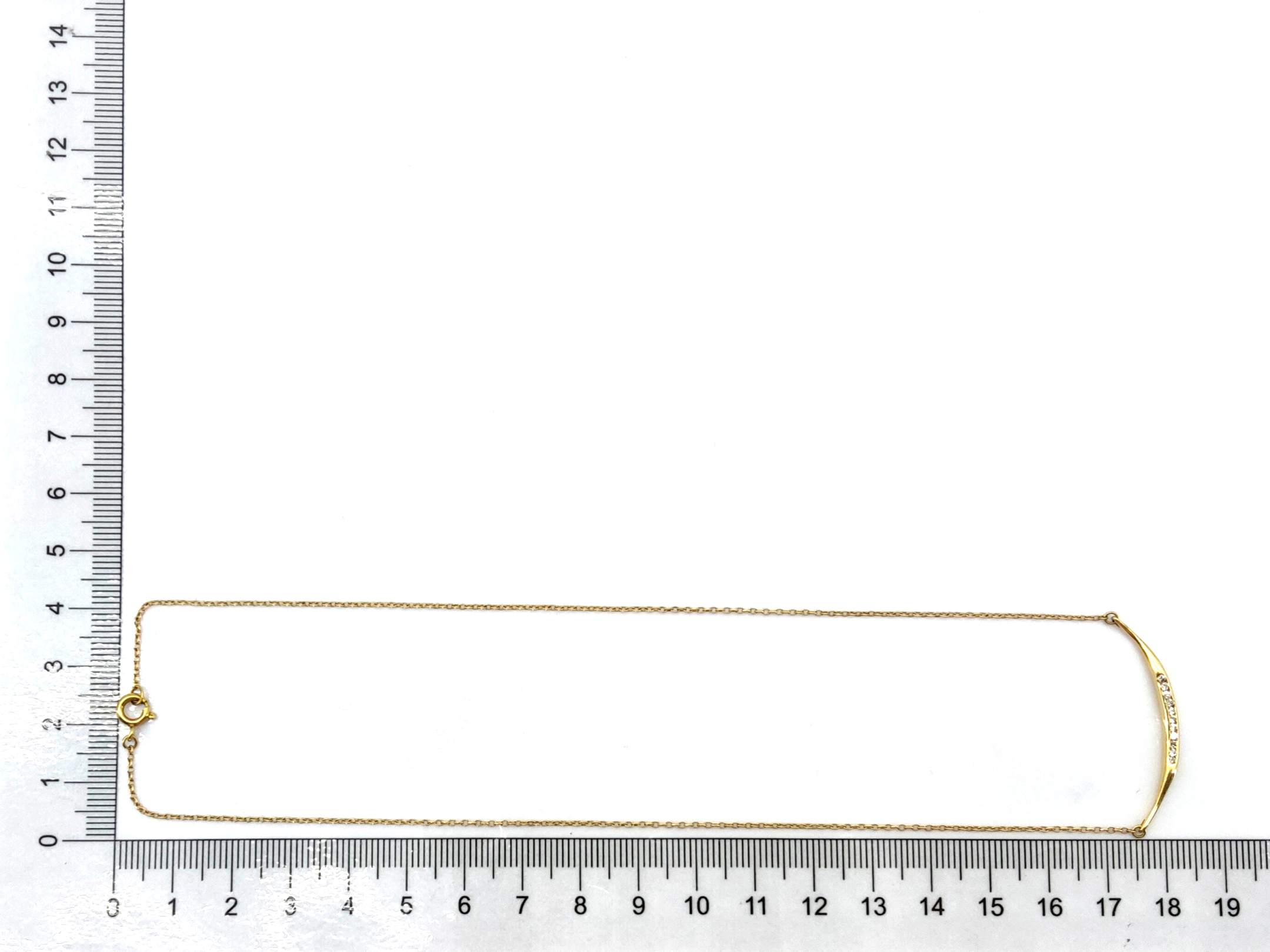 Gargantilla Oro 18k Con Diamante 20cm - Imagen 5