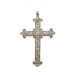 Crucifijo Oro 18k Con Diamante