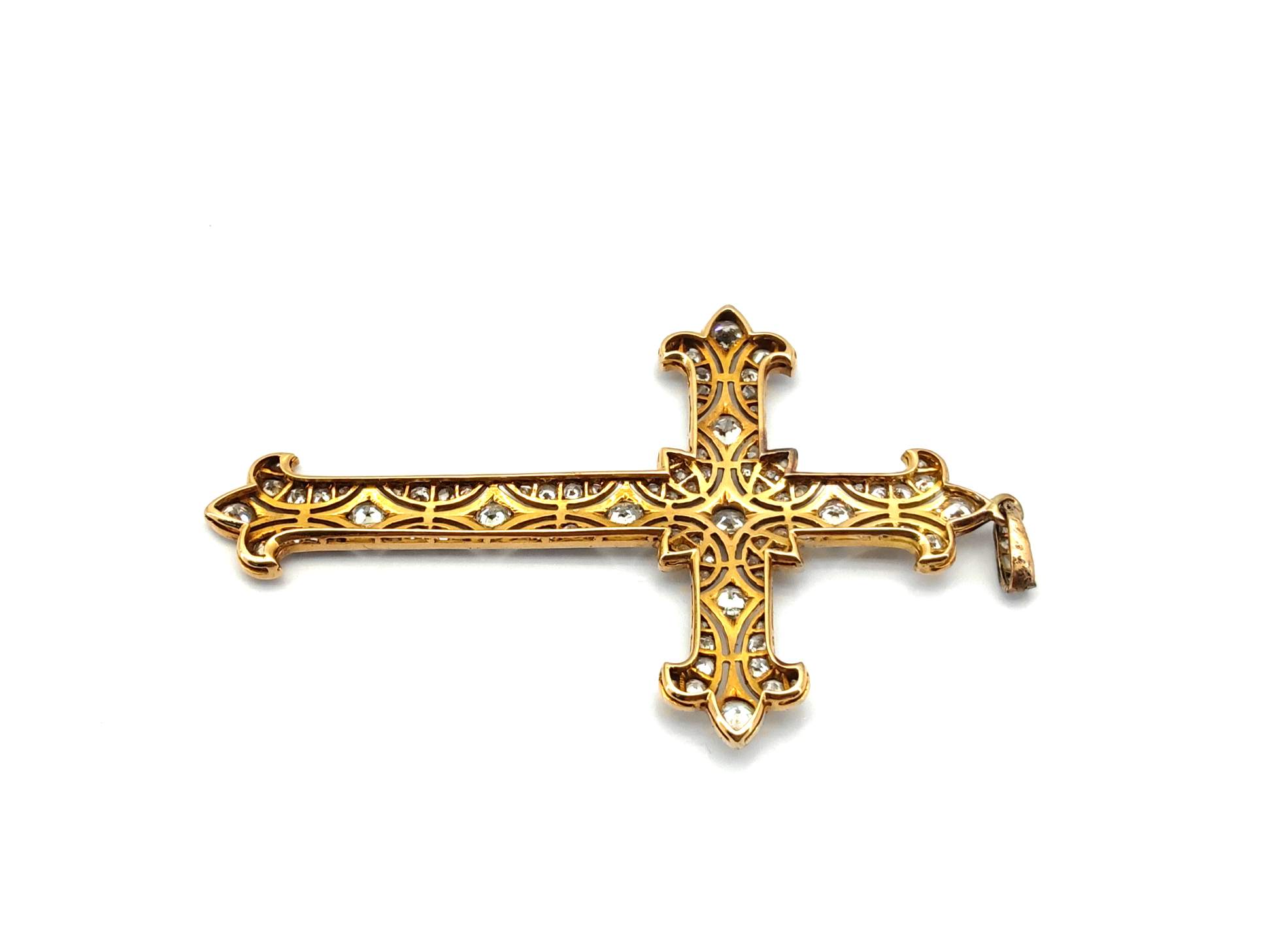 Crucifijo Oro 18k Con Diamante - Imagen 3