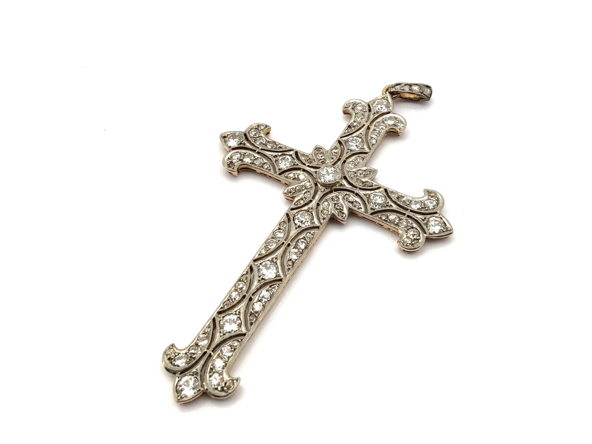 Crucifijo Oro 18k Con Diamante - Imagen 4