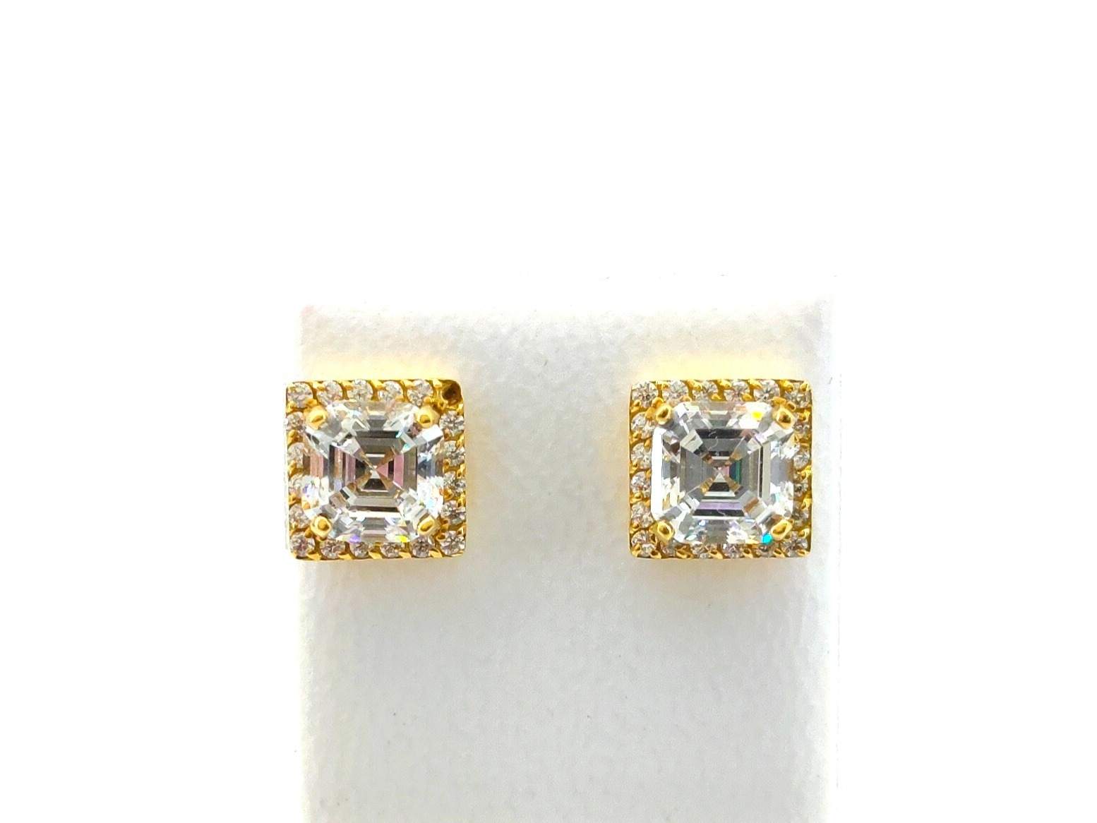Pendientes Oro 18k Con Circonita