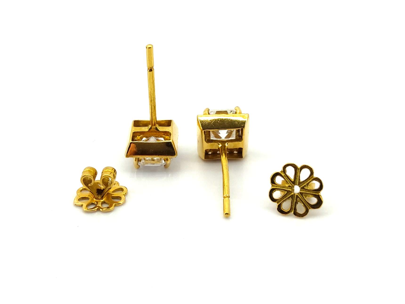 Pendientes Oro 18k Con Circonita - Imagen 3
