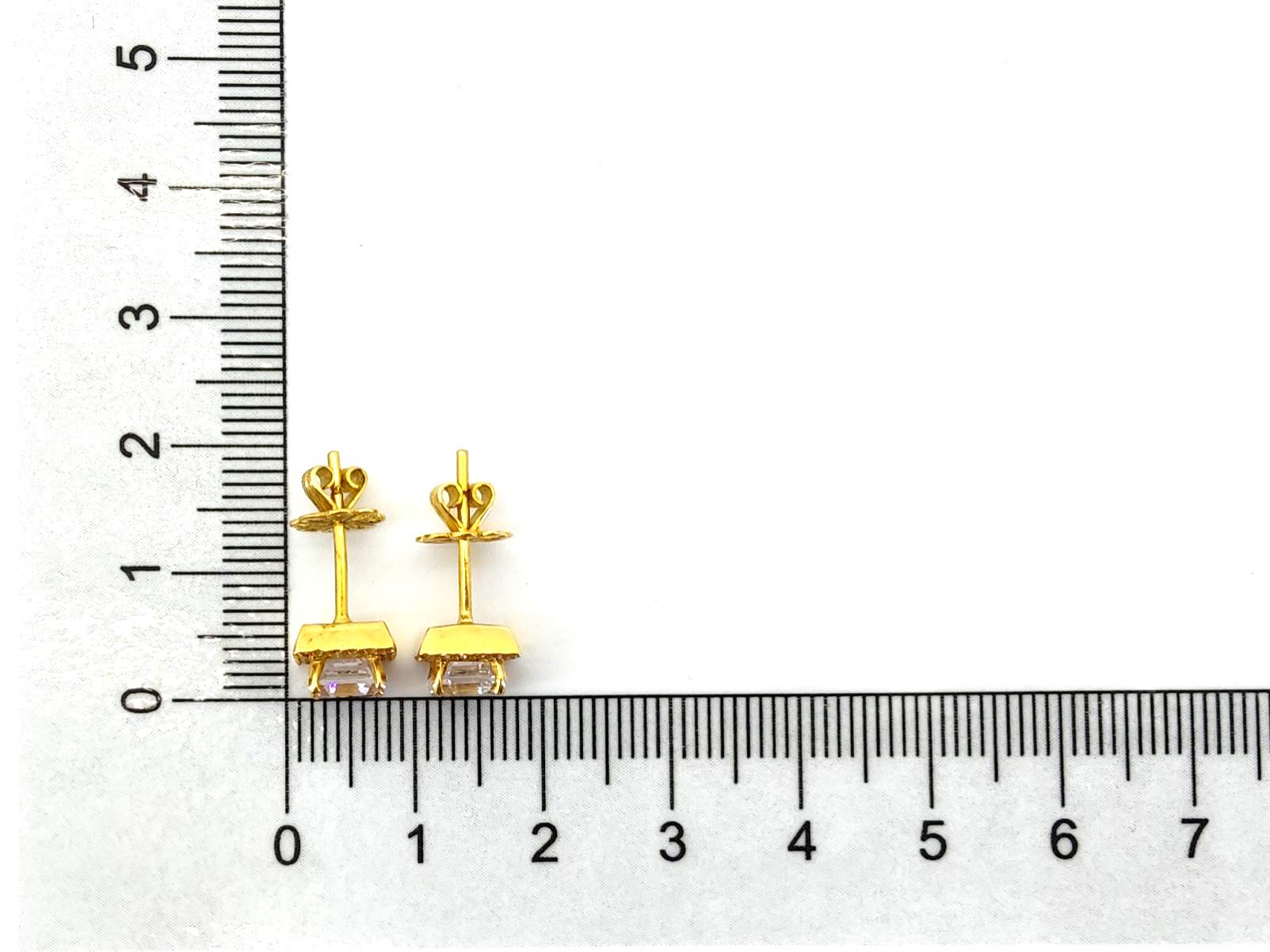 Pendientes Oro 18k Con Circonita - Imagen 4