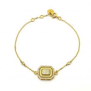 Pulsera Oro 18k Con Circonita