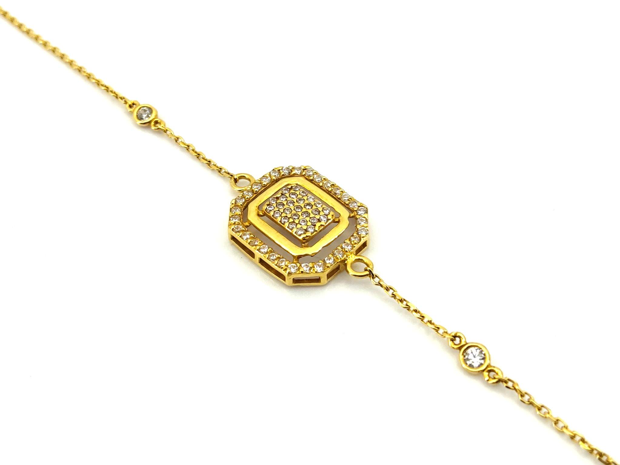 Pulsera Oro 18k Con Circonita - Imagen 3