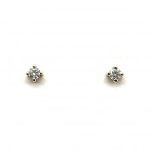 Pendientes Oro 18k Con Diamante