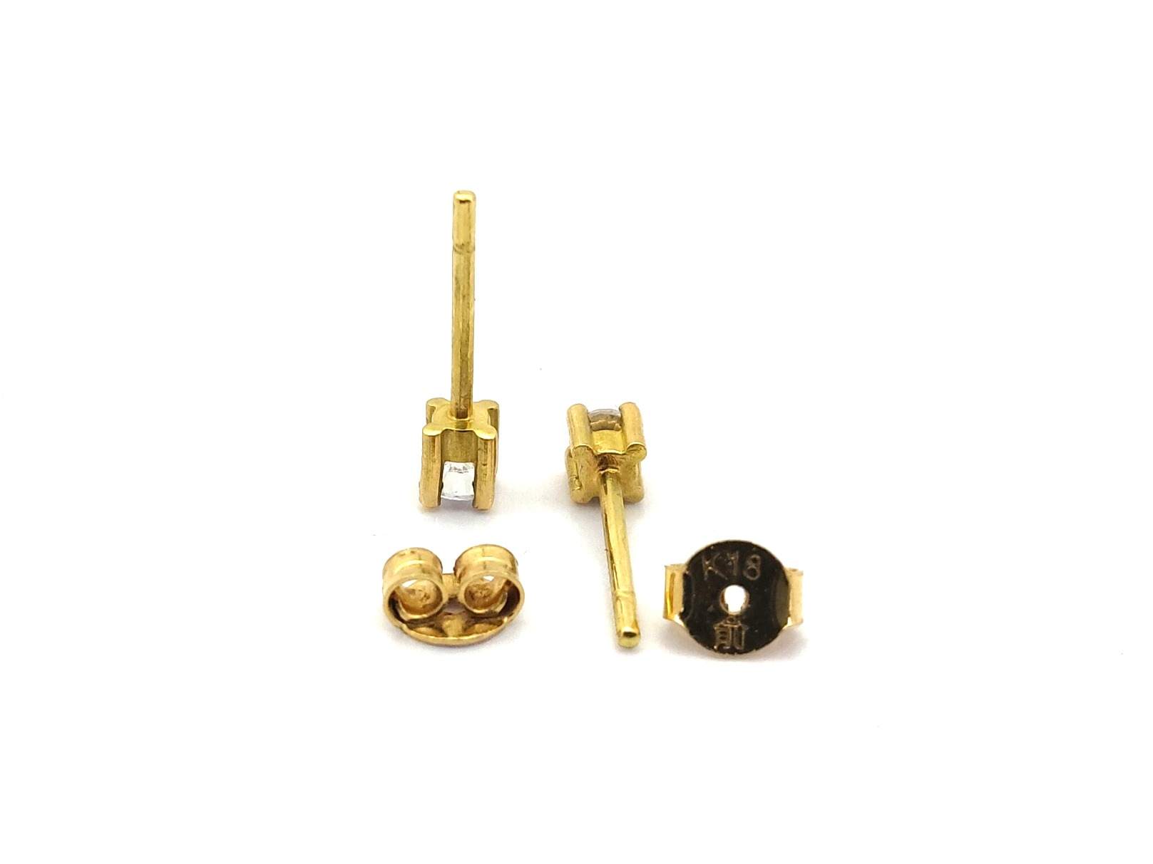 Pendientes Oro 18k Con Diamante - Imagen 3