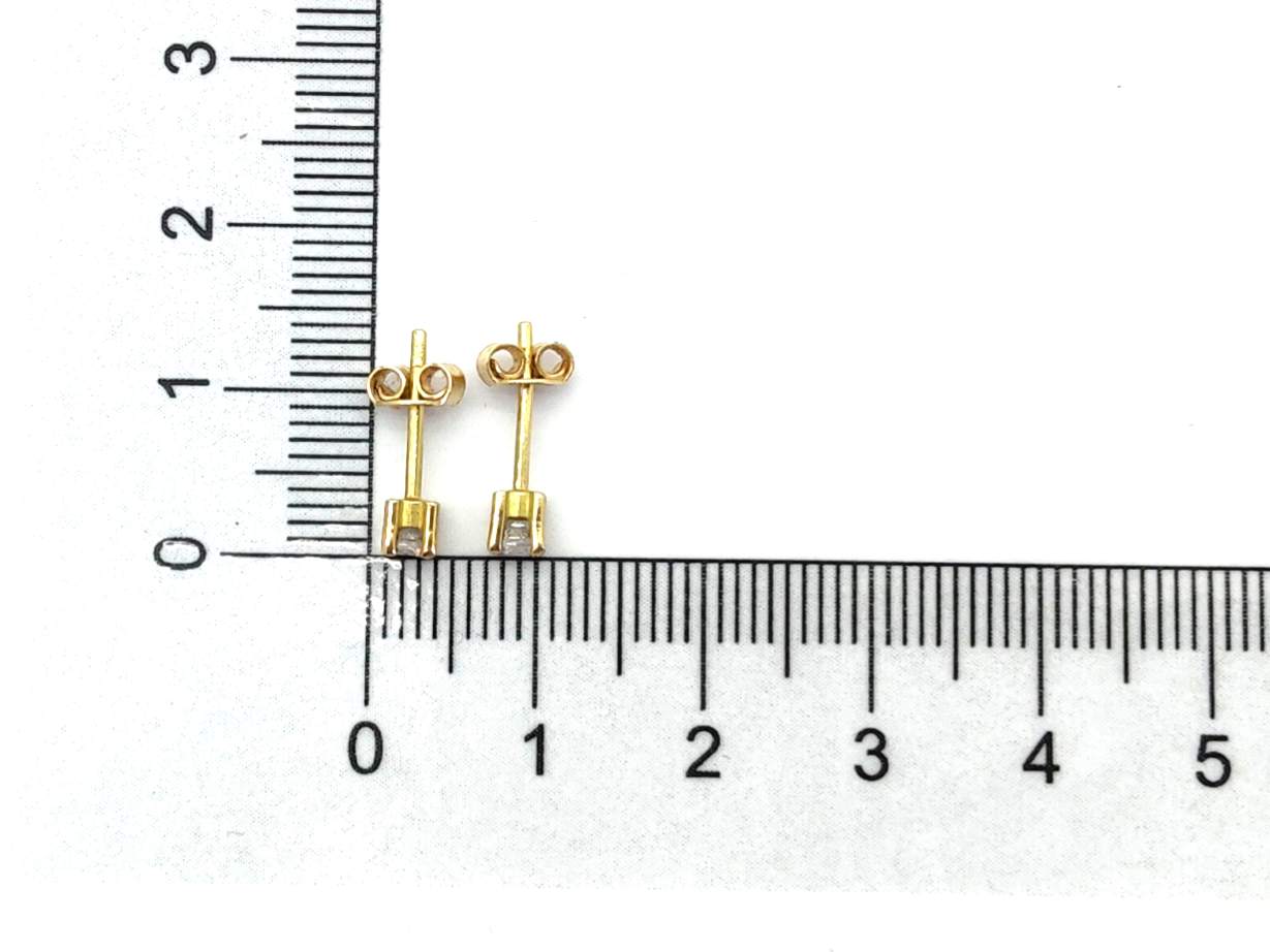 Pendientes Oro 18k Con Diamante - Imagen 4