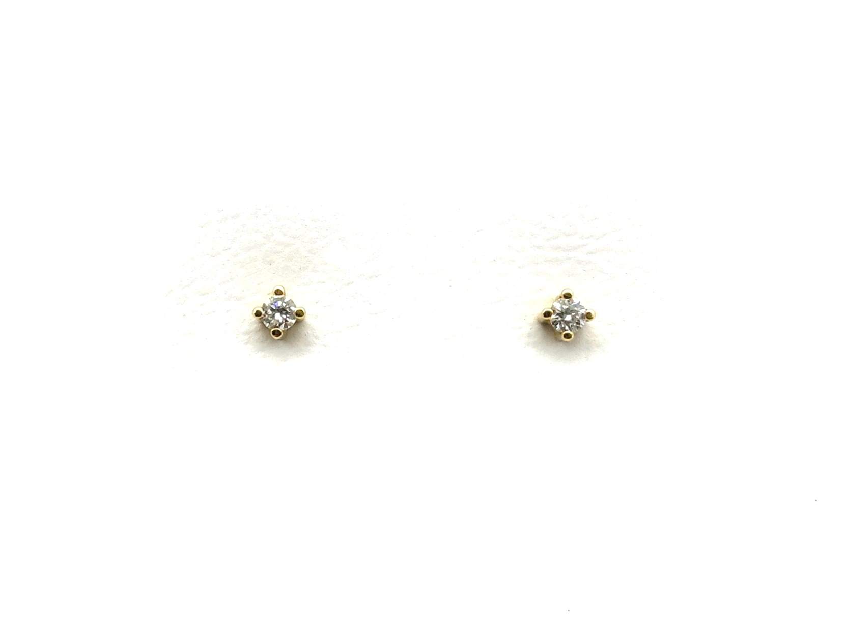 Pendientes Oro 18k Con Diamante