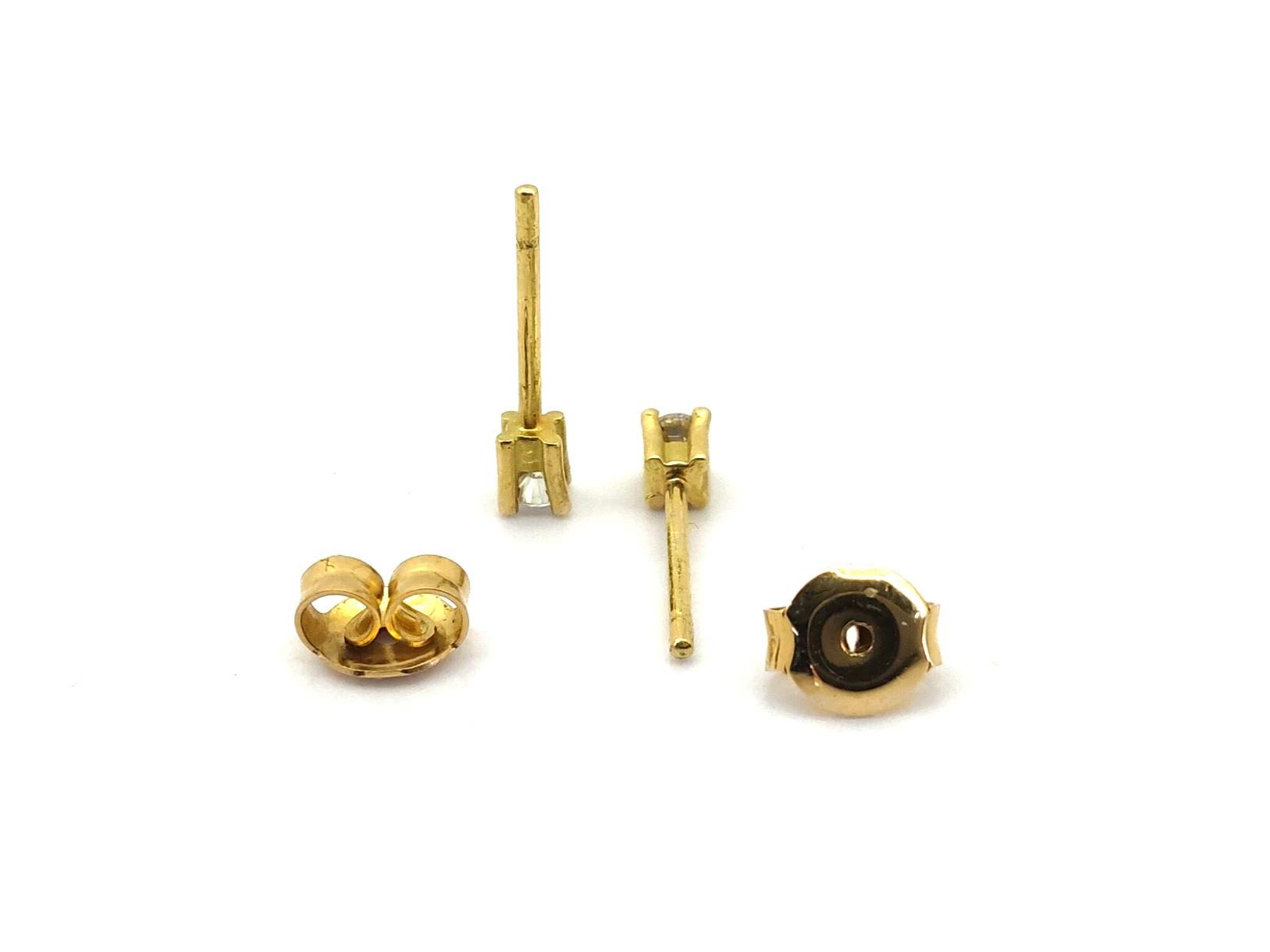 Pendientes Oro 18k Con Diamante - Imagen 3