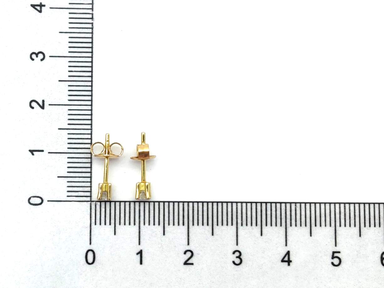 Pendientes Oro 18k Con Diamante - Imagen 4
