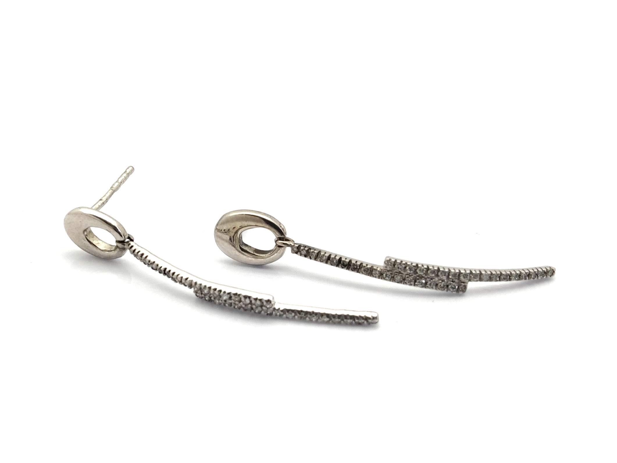 Pendientes Oro 18k Con Diamante - Imagen 2