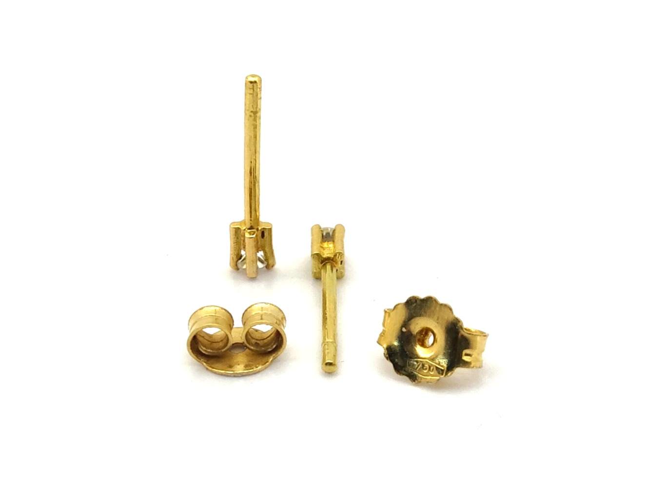 Pendientes Oro 18k Con Diamante - Imagen 3