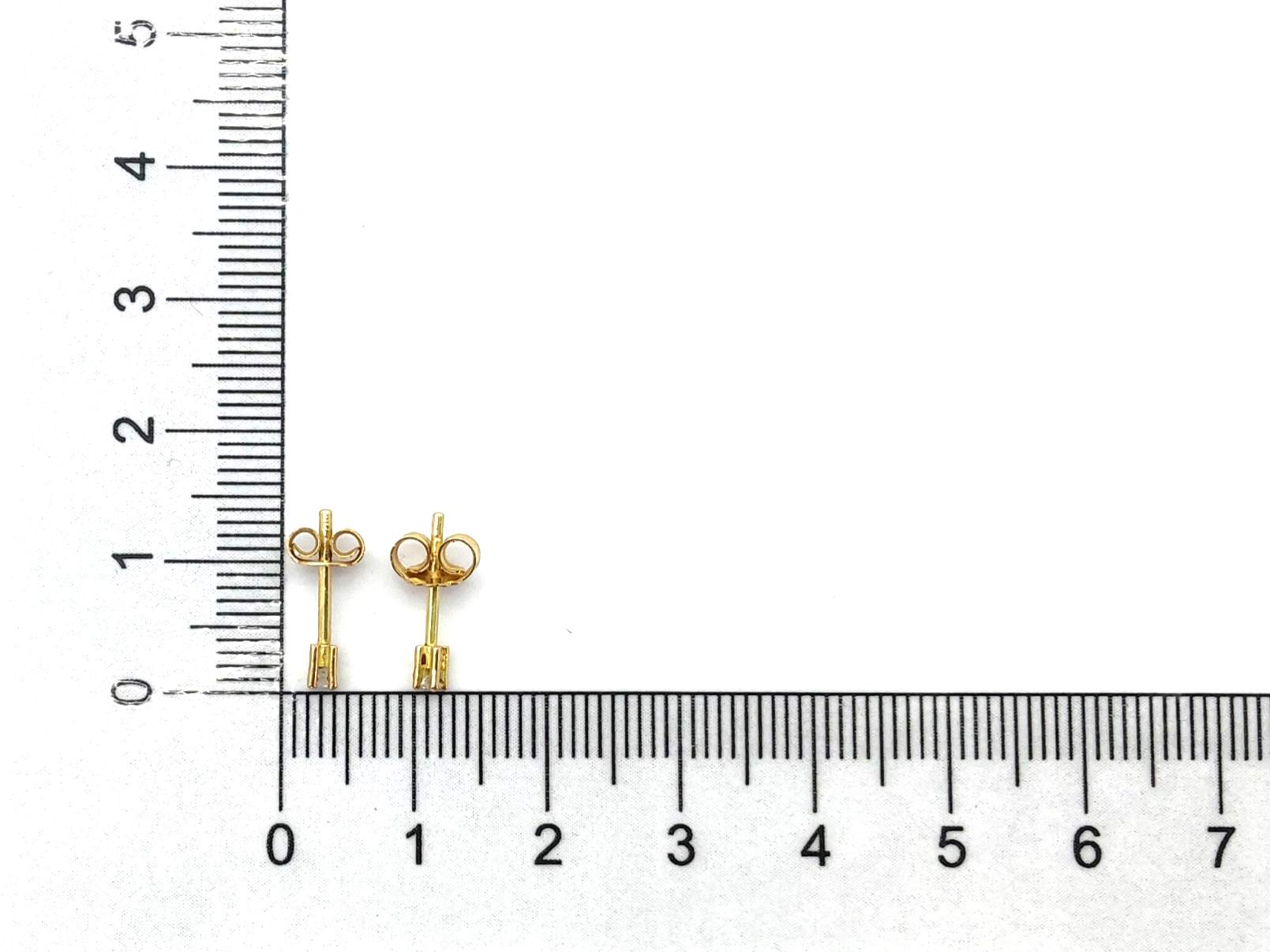 Pendientes Oro 18k Con Diamante - Imagen 4