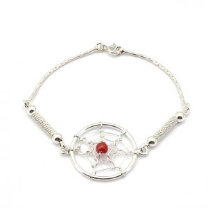 Pulsera Plata 925mm Con Coral