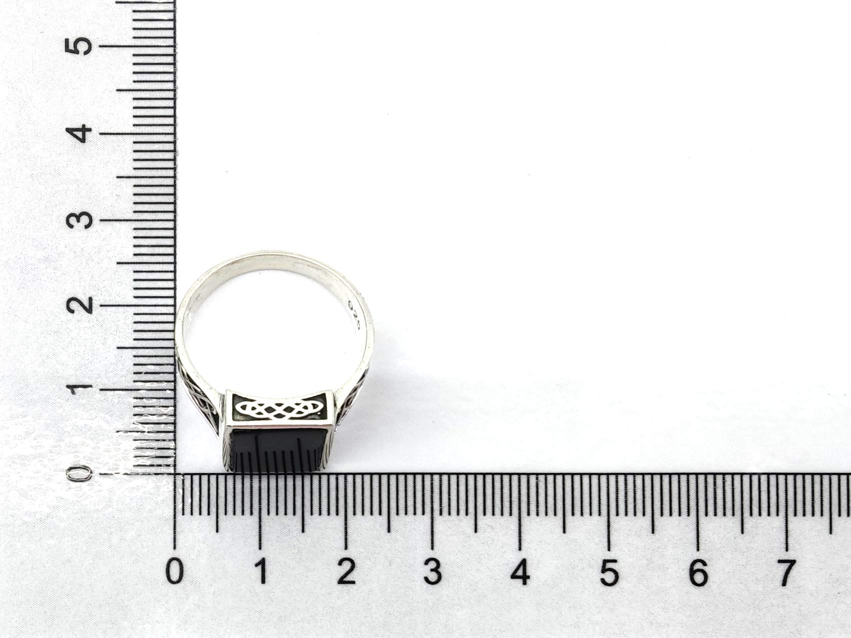 Sello Plata 925mm Con Onix - Imagen 5