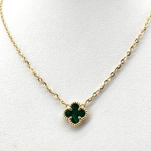 Gargantilla Oro 18k Con Malaquita 22cm