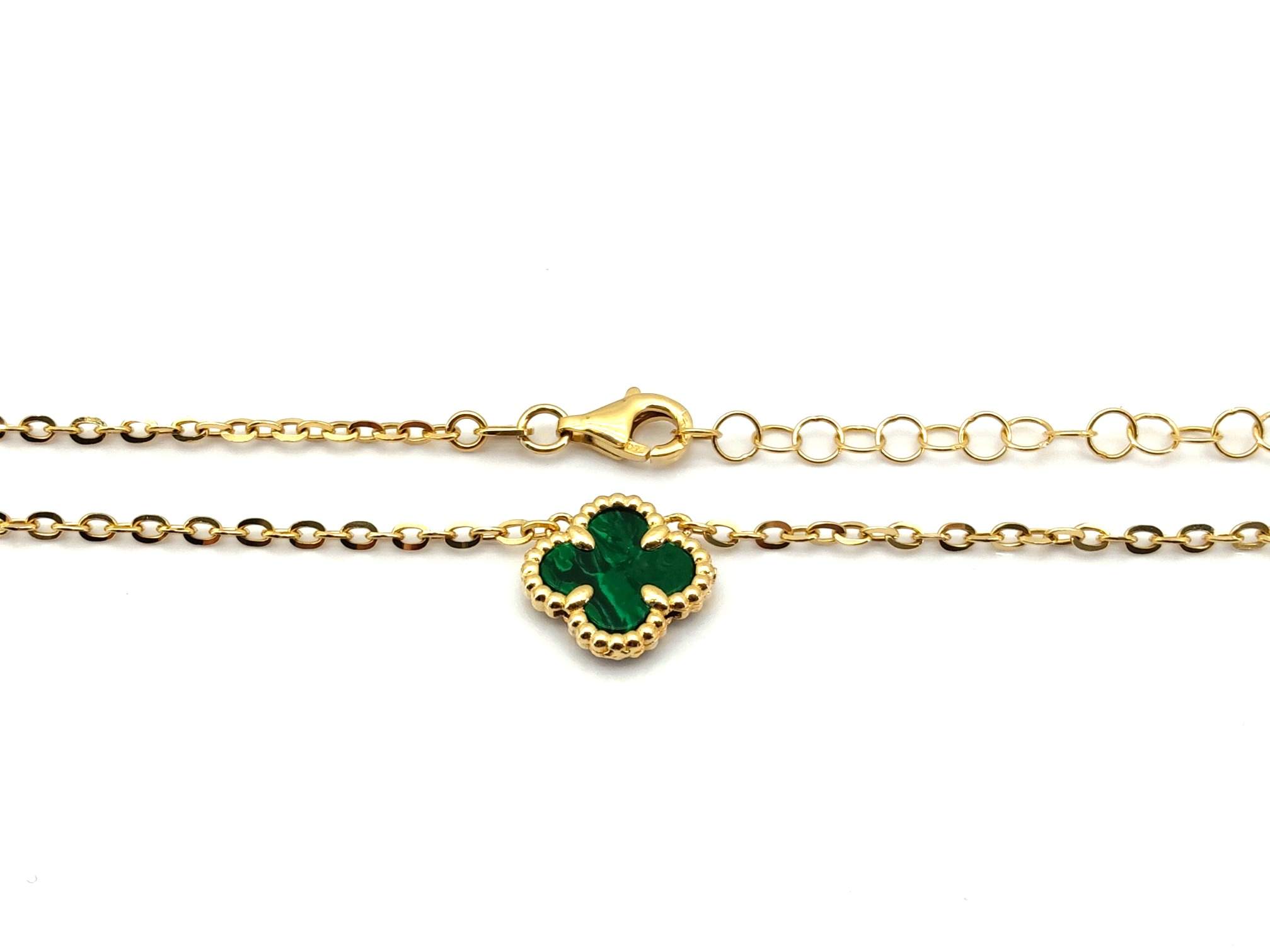 Gargantilla Oro 18k Con Malaquita 22cm - Imagen 4
