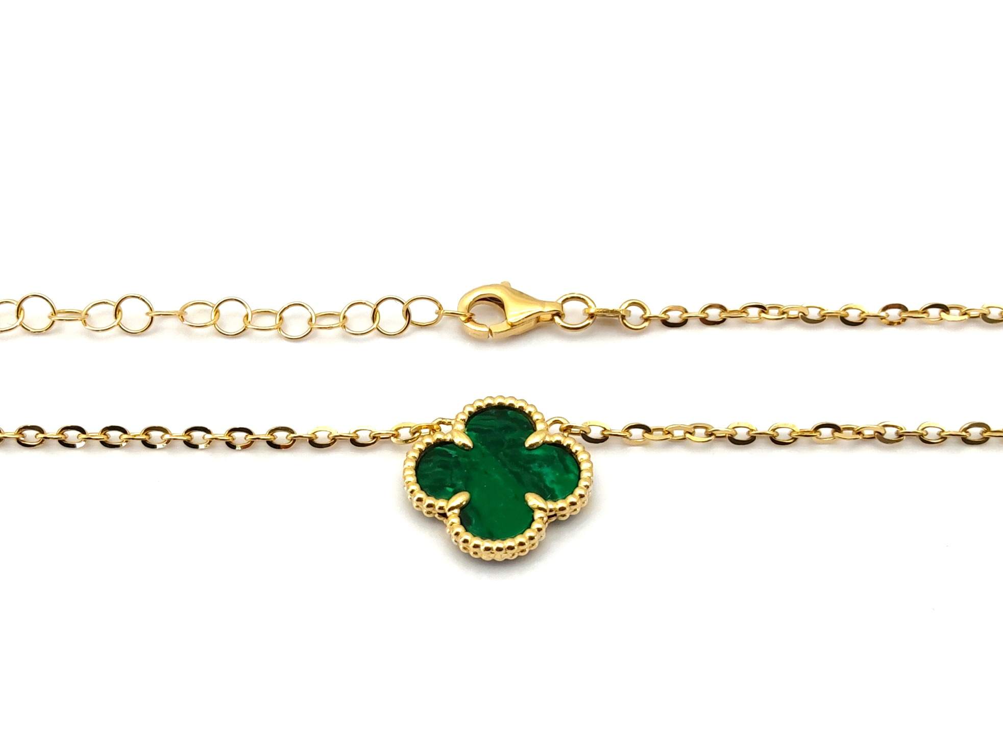Gargantilla Oro 18k Con Malaquita 22cm - Imagen 4