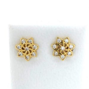 Pendientes Oro 18k Con Circonita