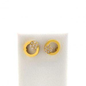 Pendientes Oro 18k Con Circonita