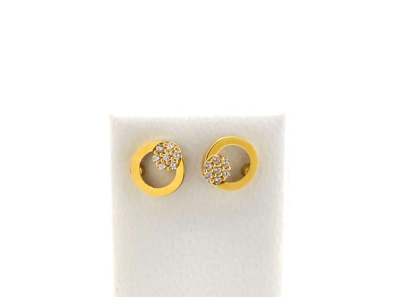 Pendientes Oro 18k Con Circonita