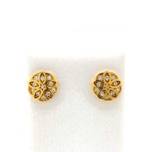 Pendientes Oro 18k Con Circonita