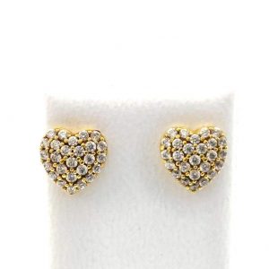 Pendientes Oro 18k Con Circonita