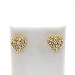 Pendientes Oro 18k Con Circonita