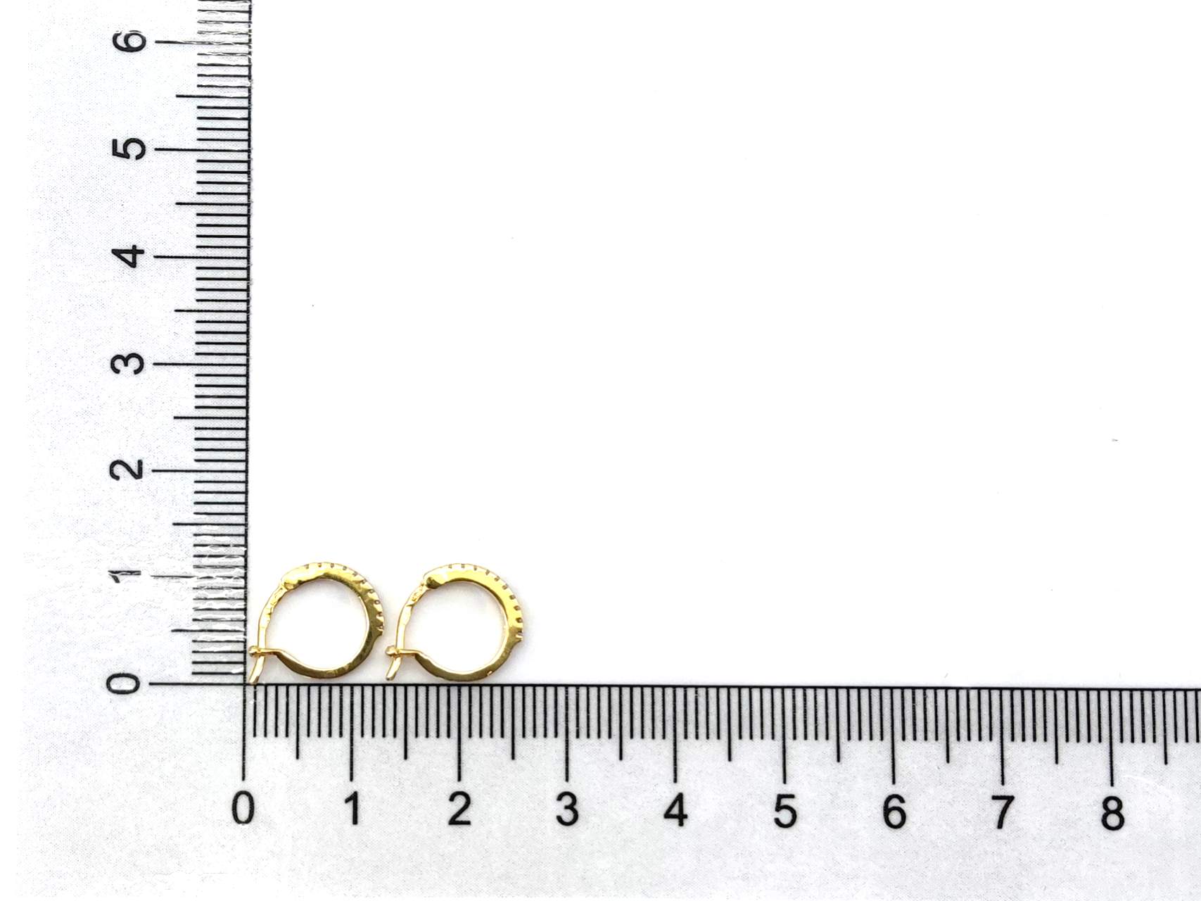 Argollas Oro 18k Con Circonita - Imagen 4