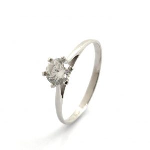 Anillo Oro 18k Con Circonita