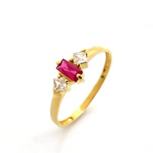 Anillo Oro 18k Con Circonita