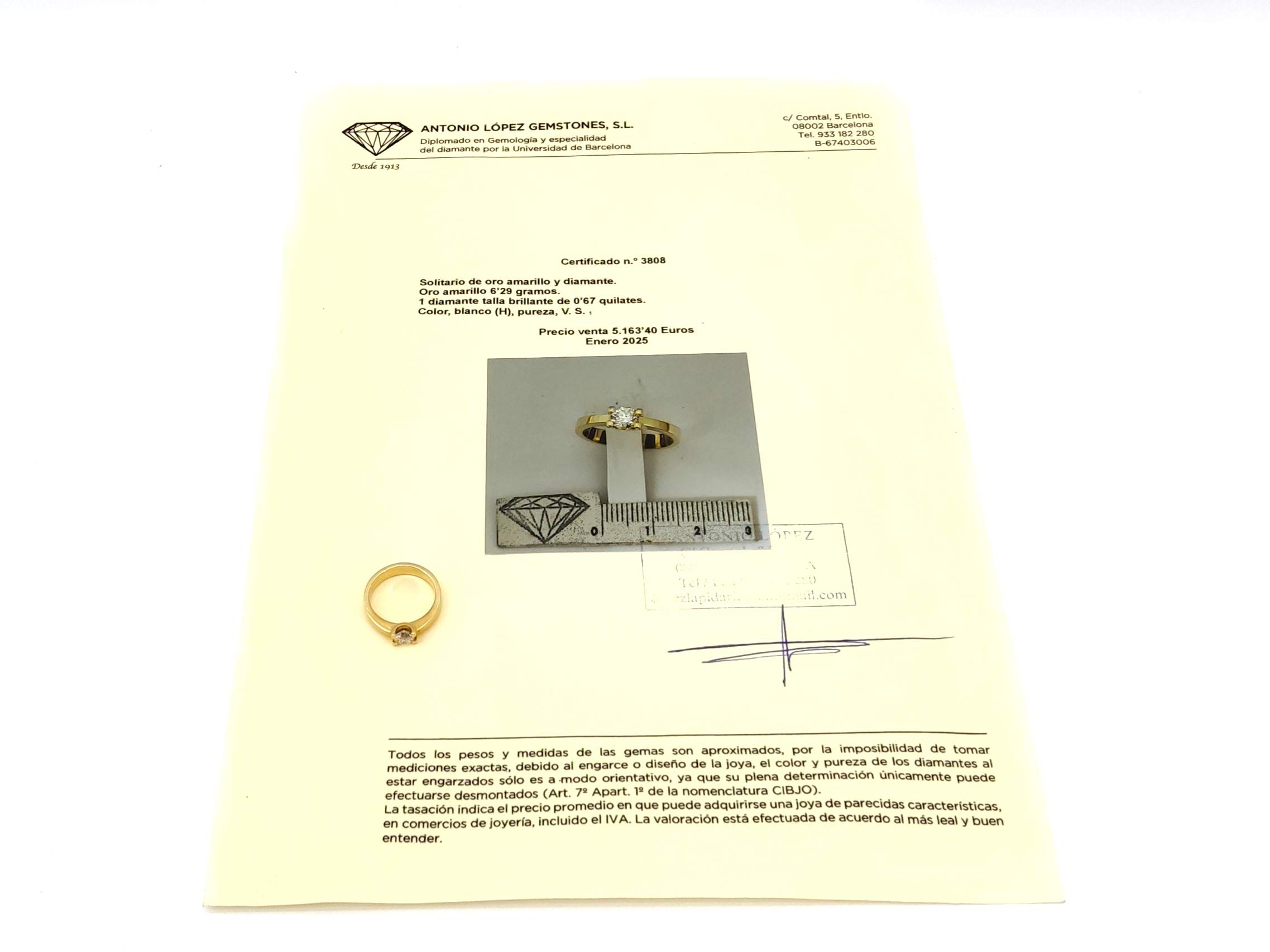 Sortija Oro 18k Con Diamante - Imagen 6