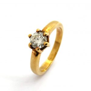 Sortija Oro 18k Con Diamante