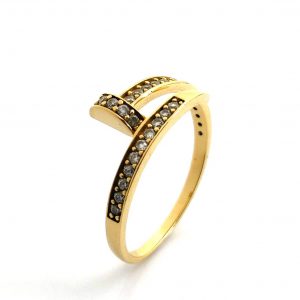 Anillo Oro 18k Con Circonita