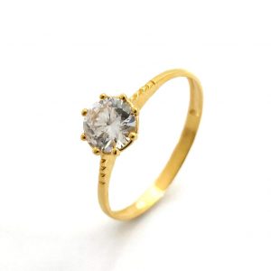 Sortija Oro 18k Con Circonita