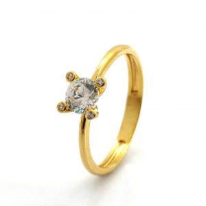Sortija Oro 18k Con Circonita
