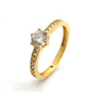 Sortija Oro 18k Con Circonita