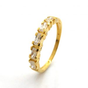 Alianza Oro 18k Con Circonita