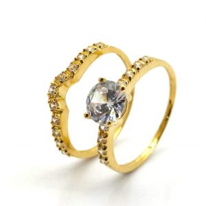 Sortija Oro 18k Con Circonita