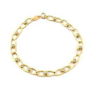 Pulsera Oro 18k Con Circonita