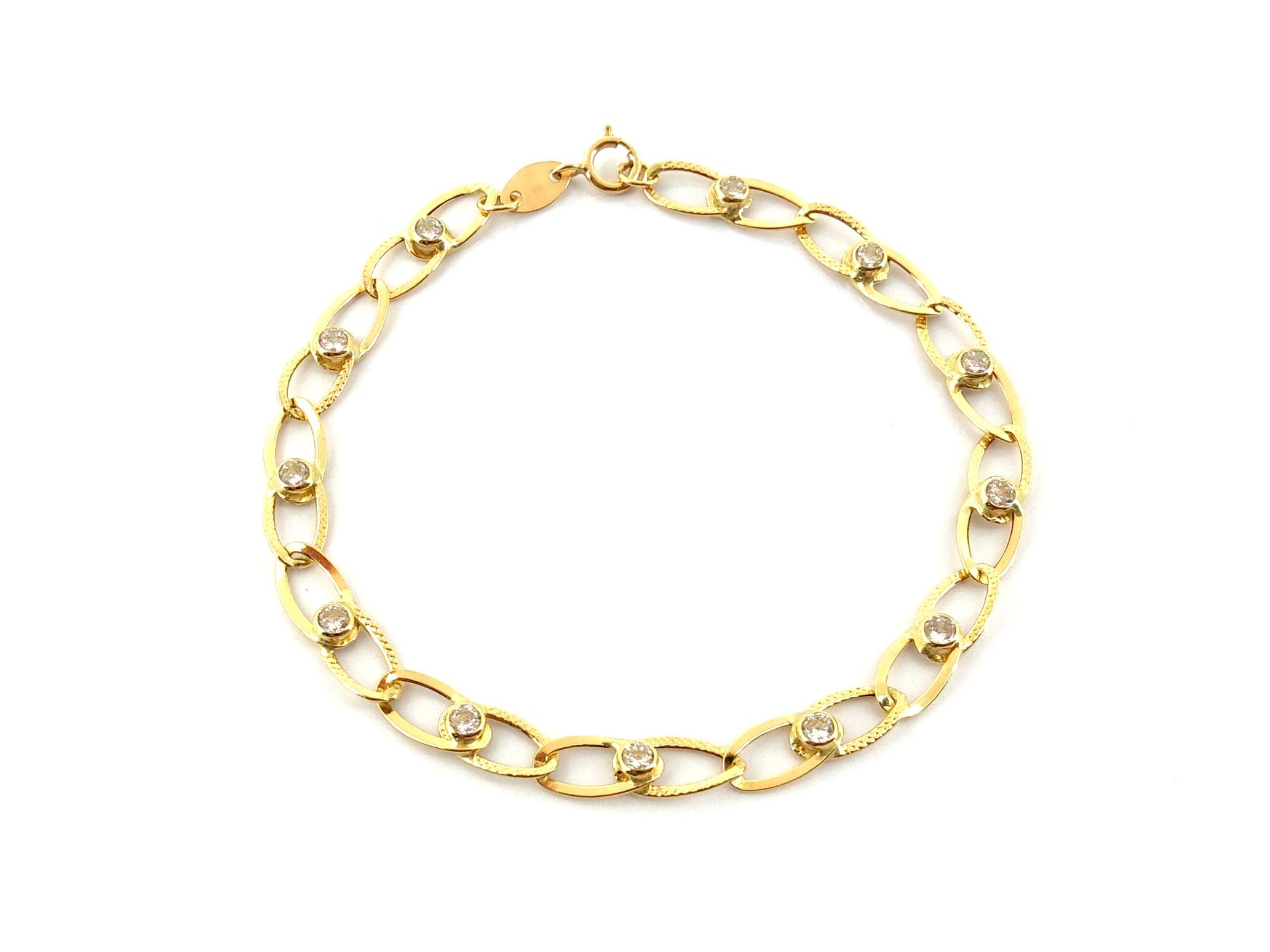 Pulsera Oro 18k Con Circonita