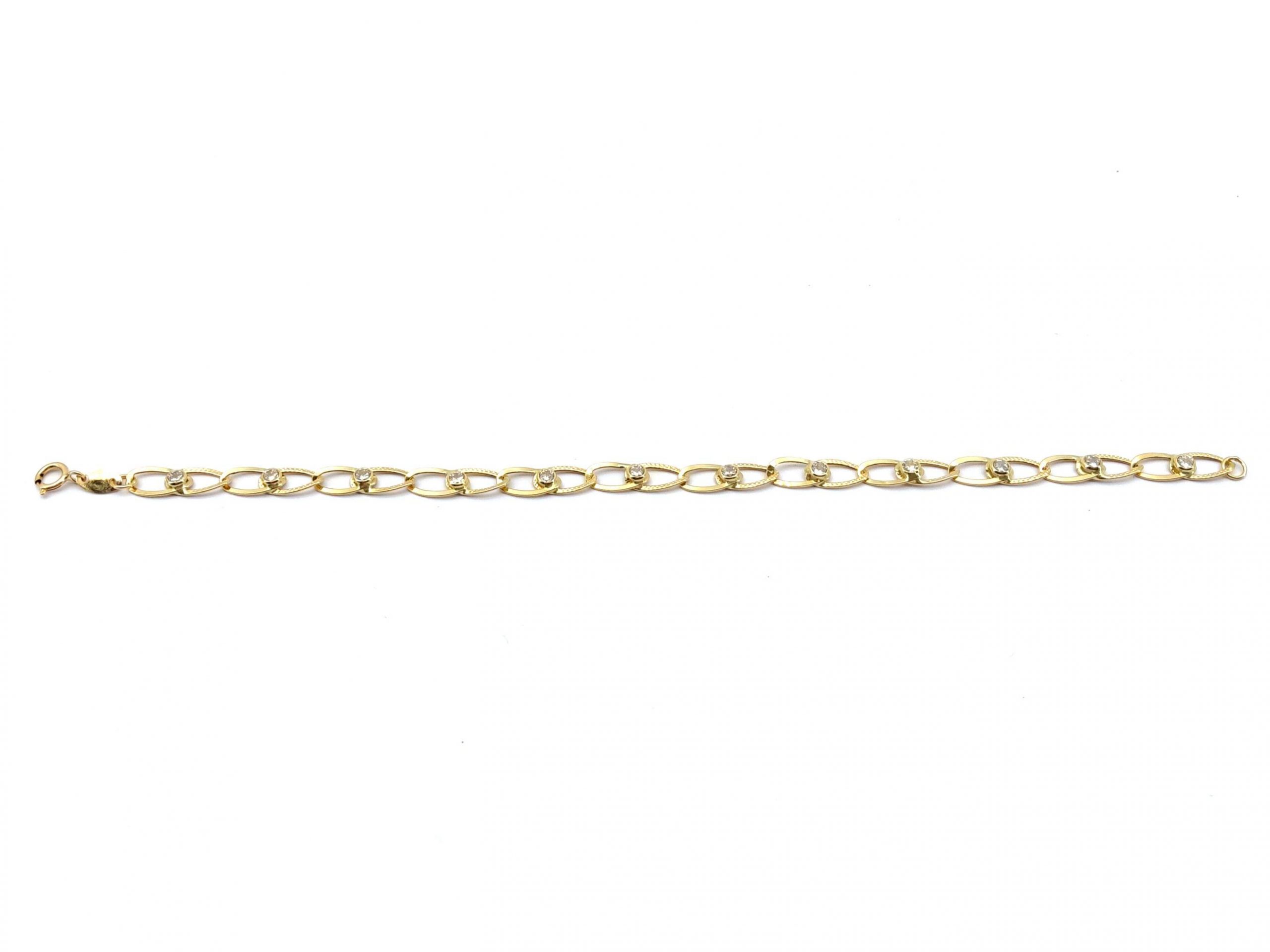 Pulsera Oro 18k Con Circonita - Imagen 2