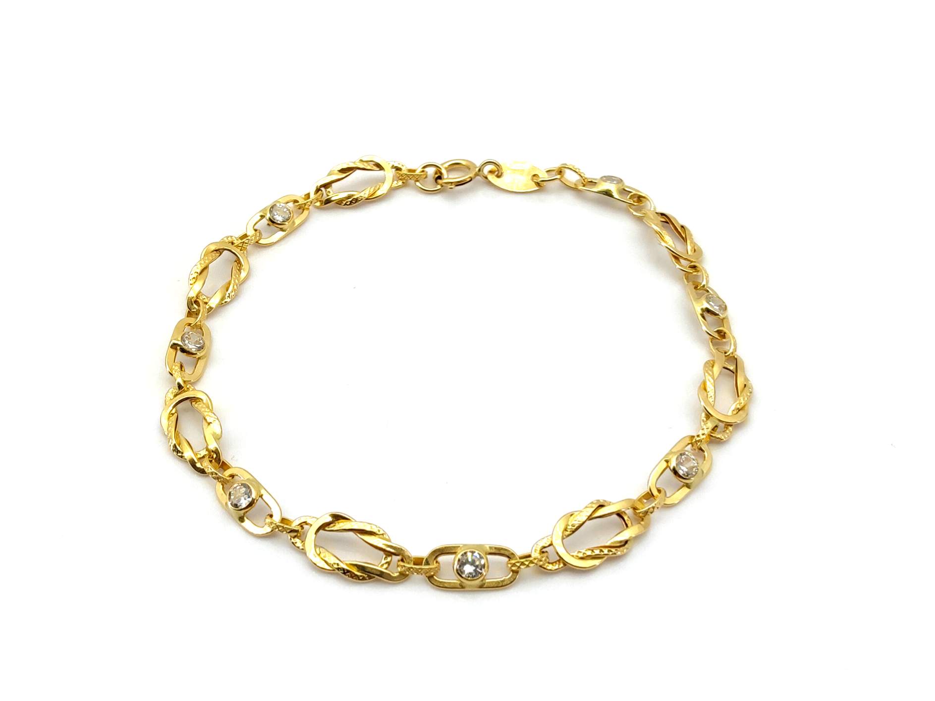 Pulsera Oro 18k Con Circonita